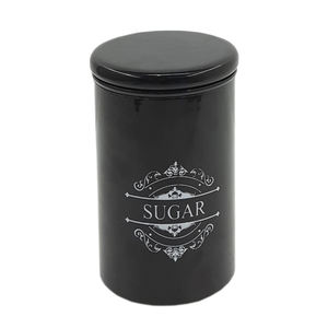 เหยือกใส่ของสำหรับตกแต่งเครื่องครัวงานแฮนด์เมดสีดำพร้อมกล่องโลหะแบบโบราณดีไซน์ทันสมัย - Product Image 1