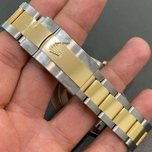 Luxury Antique Iced Out Moissanite <b>Watch</b> Two Tone Stainless Steel Hip Hop 20mm Band Glass Dial - Product Image 2