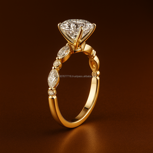 Anillo de Compromiso Clásico de Moissanita de 2.00 Quilates, Certificado IGI, Corte Brillante Blanco, Piedras Laterales, Calidad VVS, para Aniversario o Fiesta - Product Image 6