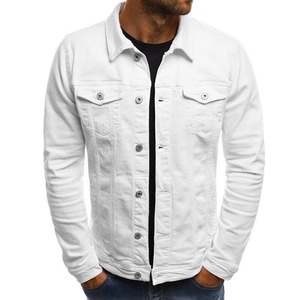 Vente en gros 2025 Logo personnalisé conçu veste en jean vintage pour hommes élégant respirant tissu lourd solide toutes les couleurs disponibles - Product Image 1