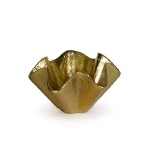 Cuenco para servir de Metal pulido dorado de calidad Superior, cuenco para servir comida de mesa de cocina al por mayor para bodas y cualquier evento - Product Image 1