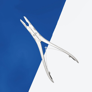 Fórceps curvos Beyer Stille Bone Rongeur de doble resorte de 180 mm de la mejor calidad con fuente Manual de alta potencia de corte - Product Image 1