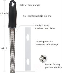 Rallador de Cítricos y Queso Multifuncional de Acero Inoxidable, Resistente, para Frutas, Verduras y Queso <span class=keywords><strong>Parmesano</strong></span> - Product Image 5