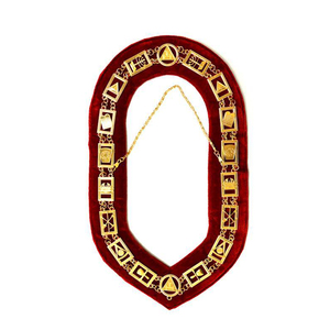Collar Masónico de Cadena, Elegante, Duradero, de Metal, Ajustable, Cómodo para Eventos Ceremoniales de Logia, Reuniones y Uso Especial - Product Image 3