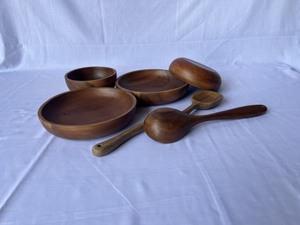 Ensemble cuillère et bol en bois du Vietnam, fabriqué à la main, en bois naturel durable, pour la vente en gros - Product Image 2