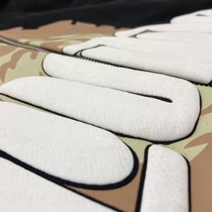 Sudadera con capucha y pantalones de chándal de algodón 100% de gran tamaño para hombre, cara completa con cremallera 3D para estampado de abullonado, logotipo en relieve, teñido liso para otoño 500GSM - Product Image 2