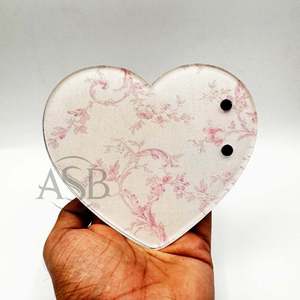 Support à cils en acrylique motif cœur floral et papillon avec impression de logo personnalisée - Outil de beauté réutilisable et écologique pour extensions de cils - Product Image 6