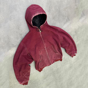 Custom Fashion Work <b>Denim</b> Jean <b>Jacket</b> Blank Print Acid Wash Duck Canvas Vintage Outwear Bomber Oversized Hoodie for <b>Men</b> - Product Image 3