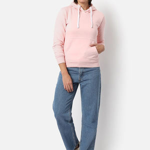 Sudaderas con capucha informales de alta calidad para mujer, Material de algodón puro 100%, logotipo de aduana transpirable, servicio OEM, sudaderas con capucha para mujer fáciles de lavar - Product Image 5