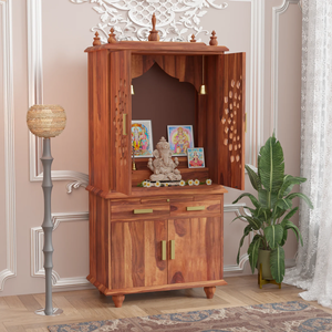 Templo de madera portátil para el hogar, habitación Pooja, tamaño personalizado disponible, estructura de templo Modular prefabricada, edificio religioso para exportación - Product Image 1