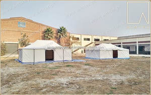 Cómoda tienda de campaña para refugiados con 100% carpas de campana de lona de algodón Retardante de fuego, resistente a los rayos UV e impermeable Ligero y móvil - Product Image 3