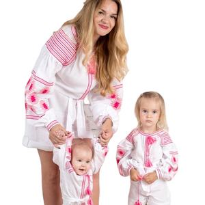 ชุดจั๊มสูทแขนยาวสไตล์ยูเครน,ชุดมินิเซ็กซี่สำหรับคุณแม่ลูกสาวเดรสงานปาร์ตี้ - Product Image 1