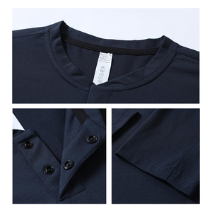 เสื้อเชิ้ตผู้ชายแขนยาวสั่งทำขายส่ง เสื้อยืดลำลองสไตล์พื้นฐาน เสื้อแขนยาวแบบสวมใส่สบาย น้ำหนักเบา - Product Image 5