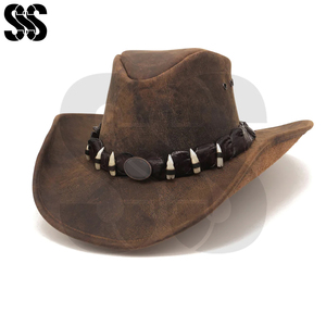 Meilleures ventes : Chapeau de cavalier en cuir occidental pour homme, style cowboy décontracté, réglable, confortable, haute qualité, couleurs personnalisées pour - Product Image 4