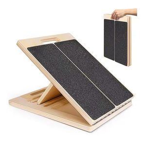 Planche inclinée en bois portable réglable pour le sport pour l'étirement du mollet Squats Pilates planche inclinée - Product Image 1