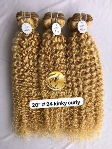 Calidad superior de visón camboyano templo indio virgen rizado paquetes de colores de un solo donante extensiones humanas crudas Color - Product Image 2