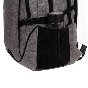 Mochila gris unisex para ordenador portátil Logotipo de impresión personalizado cierre de cremallera impermeable Softback se adapta a un portátil de 16,3 pulgadas para uso comercial - Product Image 4