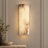 Applique murale artistique en albâtre pour intérieur, idéale pour salon, chambre, hôtel – Prix usine de gros