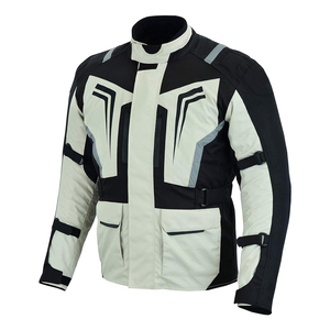 เสื้อแจ็คเก็ตหนังแท้สำหรับขี่มอเตอร์ไซค์และแข่งรถ ออกแบบสั่งทำพิเศษสำหรับมือโปร ไซส์ใหญ่พิเศษสำหรับผู้ชาย ป้องกันรังสียูวี ระบายอากาศได้ดี - Product Image 1