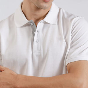 Tela de Jersey de Poliéster/Algodón de Manga Corta para Camiseta con Logotipo Personalizado, Secado Rápido, Color Sólido, Alta Calidad - Product Image 6