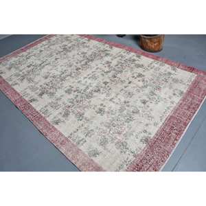 Tapis Turc Vintage Classique Beige Rouge 6.1 X 10.2ft Grande Surface Patchwork Laine avec Support en Latex pour Couloir ou Chambre - Product Image 4