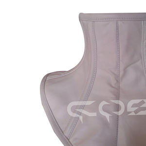 Corset de cou en cuir blanc réglable et lacé, best-seller - Product Image 5