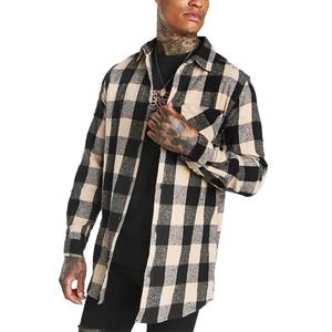 Chemise personnalisée en tissu de flanelle 100% coton manches longues fermeture à glissière boutons fermeture poches poitrine - Product Image 1