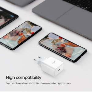 GAN 20W PD 3A <b>Adapter</b> TC-105 Type-C Port 5-in-1 5V/1A 5V/2.4A 12W for EU/<b>US</b>/<b>UK</b> for Earphones IPad White for Color Comes Gift Box - Product Image 3