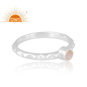 Increíble diseño de plata esterlina Natural Arco Iris Luna anillo de piedras preciosas diseño personalizado joyería para mujer regalo para ella - Product Image 4