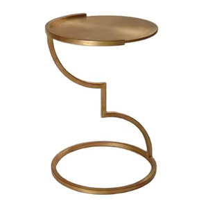 Mesa auxiliar de hoja de Ginkgo dorada - Product Image 2