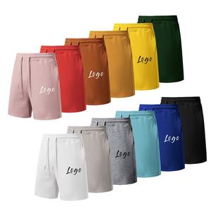 Pantalones cortos atléticos de algodón con logotipo personalizado, pantalones cortos de verano para correr, entrenamiento, gimnasio, chándal para hombres - Product Image 1