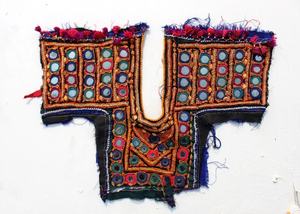 Vintage Banjara Yoke Mirror Work Patch Appliques Embroidery Dress Design Material Embroidered Yoke - Product Image 3