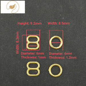 แหวนทองคำ8วงและโอริงพร้อมวัสดุโลหะปราศจากนิกเกิลสำหรับชุดชั้นในสุดหรูและแฟชั่น - Product Image 4