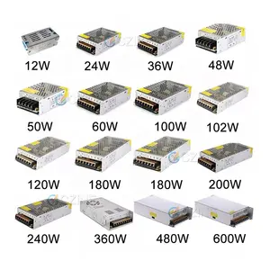 Fuente de alimentación conmutada LED, 5V, 12V, 24V, 36V, 48V, 1A, 2A, 3A, 5A, 10A, 15A, 20A, 30A, 40A, 50A, con CE RoHS para tira de luces LED
