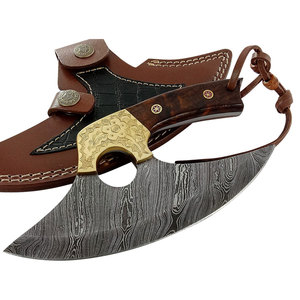 Pedidos a granel personalizados al por mayor, servicio OEM y ODM, hacha de pizza de acero inoxidable de grado industrial con mango de madera, mejor precio de venta - Product Image 1