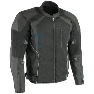 Veste de moto en maille de protection noire pour hommes avec armure pour une utilisation estivale et hivernale Vêtements de moto pour hommes Noir - Product Image 5