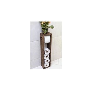 Antique Home Hotel Salle de bain Utilisation Porte-papier hygiénique mural en bois Boîte à mouchoirs Boîte de rangement Produit à haute vente - Product Image 2