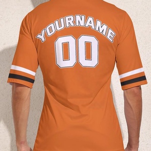 Professional Orange V Neck Football Jersey Lightweight <b>Athletic</b> Sportswear Custom Embroidery Screen Print Heat Transfer Top - Product Image 6