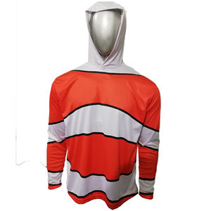 เสื้อฮู้ดตกปลาแบบซิปเต็มตัว ป้องกันแสงแดด UPF 50 ผลิตจากโพลีเอสเตอร์ 100% แห้งเร็ว ขนาดใหญ่ ใส่ได้ทั้งชายและหญิง - Product Image 5