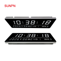 Système d'horloge synchronisée (NTP) - Horloge électronique réseau - Horloge numérique murale moderne en métal pour les salles d'examen scolaires