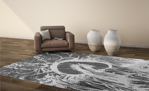 Lana anudada a mano de pelo de corte medio, respetuosa con el medio ambiente, antideslizante, estilo persa, patrón abstracto, alfombras, juegos de sala de estar, diseño personalizado - Product Image 5