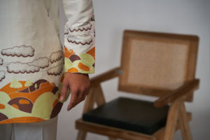 Globo Sueños jacquard diseñador kurta - Product Image 4