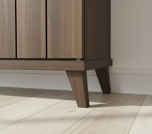 Malaysia Origin Contemporary 3-<b>Tier</b> High Louis <b>2</b> Doors <b>Shoe</b> <b>Rack</b> Cabinet with Knock Down/DIY Finish Living Room Furniture - Product Image 4