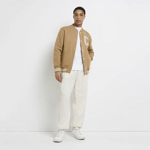 เสื้อแจ็กเก็ตผ้าขนแกะคุณภาพสูงของผู้ชายเสื้อแจ็กเก็ตเลตเทอร์แมนสำหรับฤดูหนาวแผ่นผ้ากำมะหยี่สำหรับผู้ผลิตขายส่งโดยตรง - Product Image 4