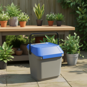 EASYMAX Cubo de Basura Azul (35 Litros) para Mattiussi Ecologia, Práctico y Elegante Contenedor de Reciclaje de 35 Litros - Product Image 3