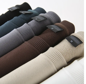 Nueva llegada de sudaderas de poliéster de algodón de talla grande para hombres y mujeres Jersey de cuello redondo de punto liso para la temporada de otoño - Product Image 1