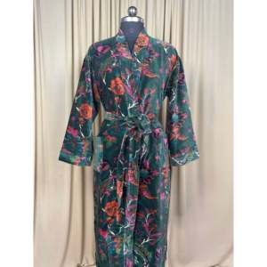 Luxury Unisex Velvet <b>Kimono</b> Elegant Reversible <b>Silk</b> Lined Quirky Gown Soft Autumn Winter Christmas Gift House Robe Boho <b>Jacket</b> - Product Image 2