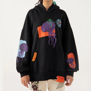 2024 nueva Sudadera con capucha de invierno Unisex 100% algodón polar peso pesado 500 Gsm bordado serigrafía patrón sólido liso hombres - Product Image 6