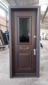 ABSDOOR NOYER Personnalisable Ultra Sécurisé Design Moderne Isolation Thermique Phonique Porte en Acier Placage Naturel Intérieur Villa Hôtel - Product Image 5