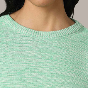 Nuevo diseño Otoño Invierno mujer sudaderas suelta moda pulóver Crop Top mujeres cuello redondo sudaderas - Product Image 4